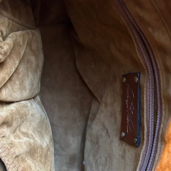 Patricia Nash Woven Tan Leather Shoulder Bag - Picture 4 of 5